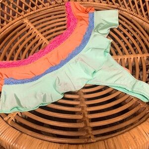 Free people ruffle panty set of 2 size medium panties new